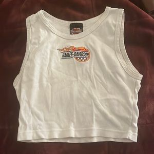 vintage harley cropped shirt